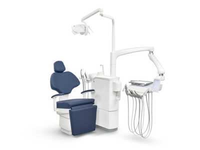 Ancar S-Line Knee Break Dental Chair & Hanging Hoses